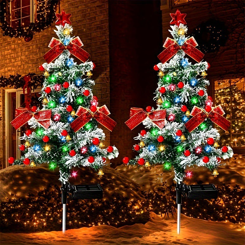 Set of 2 Christmas Solar Trees