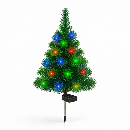 Set of 2 Christmas Solar Trees