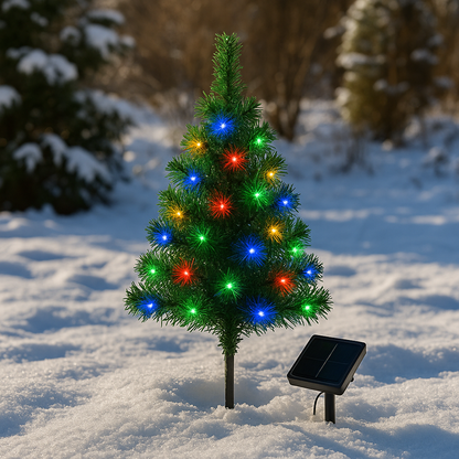 Set of 2 Christmas Solar Trees