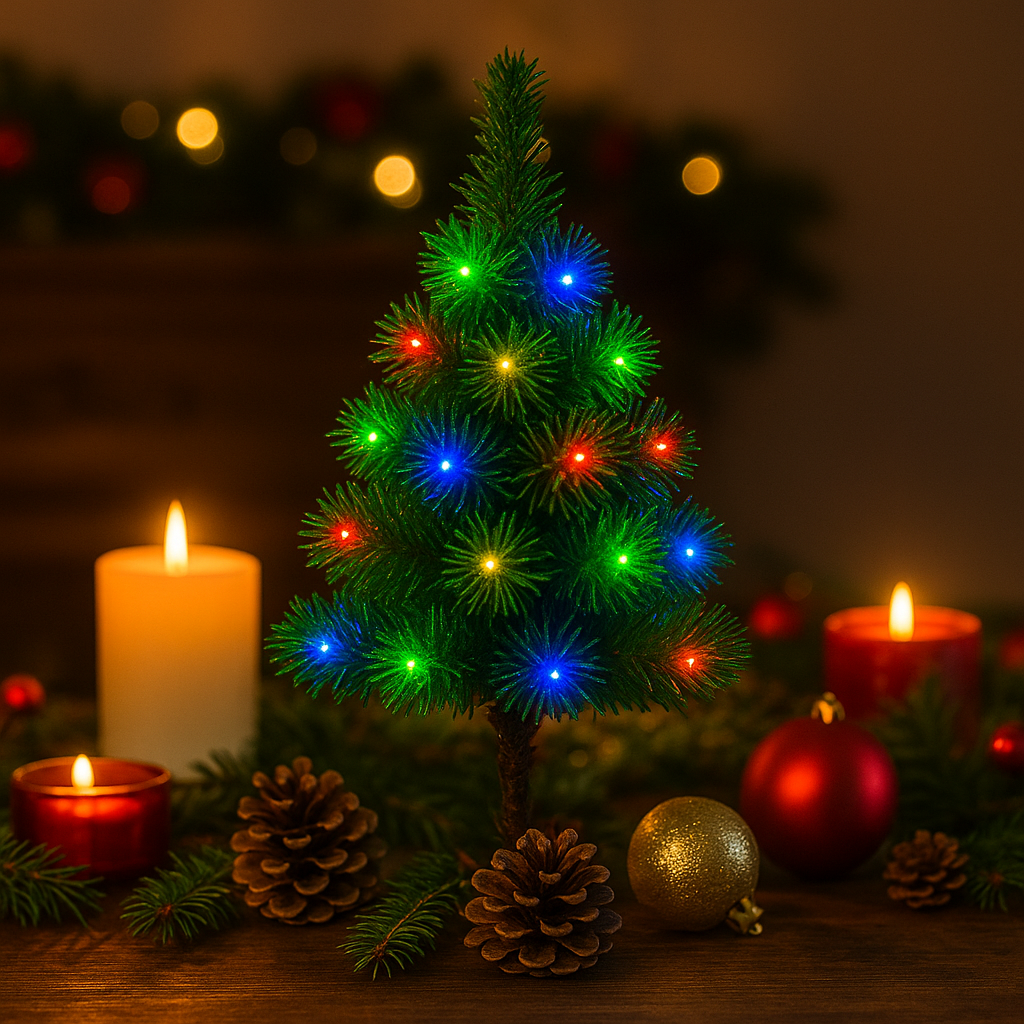 Set of 2 Christmas Solar Trees