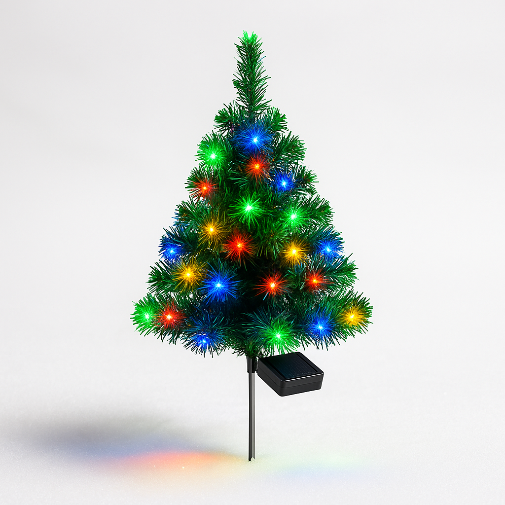 Set of 2 Christmas Solar Trees