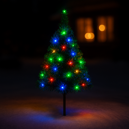 Set of 2 Christmas Solar Trees