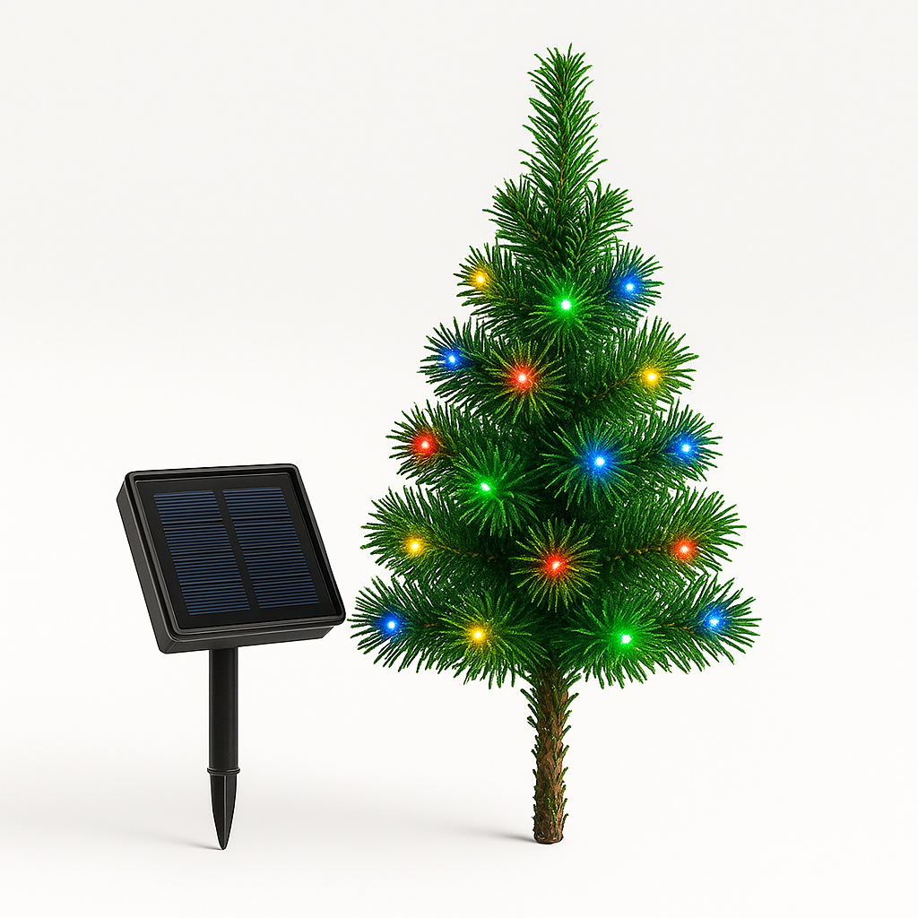 Set of 2 Christmas Solar Trees