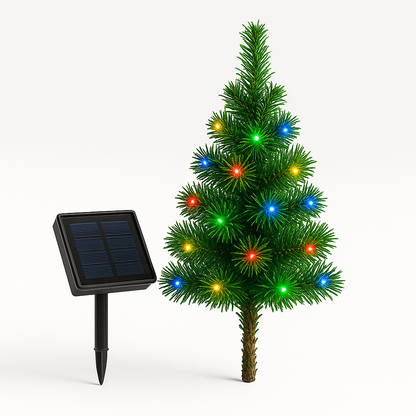 Set of 2 Christmas Solar Trees