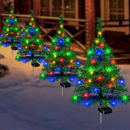 Set of 2 Christmas Solar Trees
