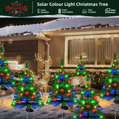 Set of 2 Christmas Solar Trees
